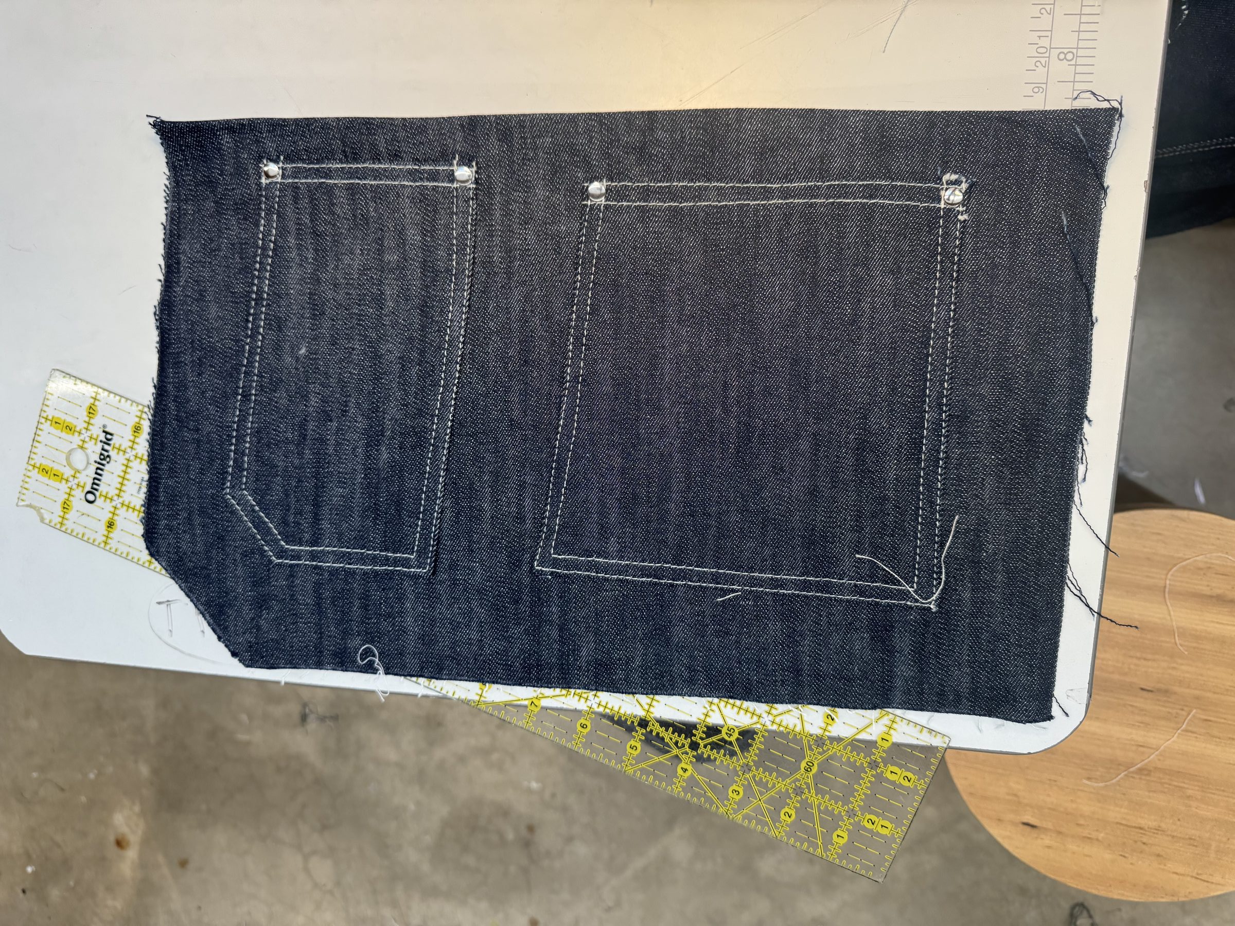 Pocket assembly with rivets