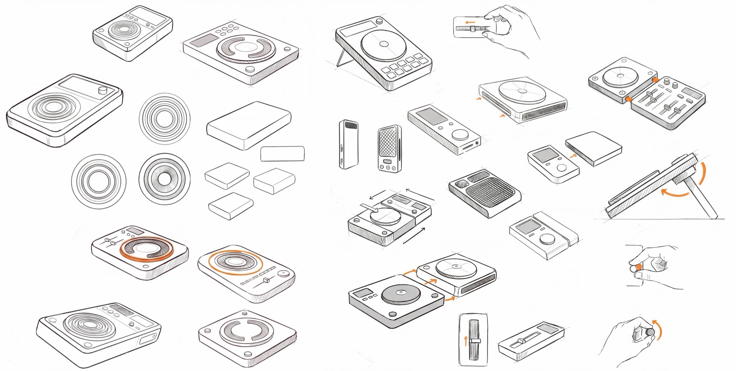 Form exploration sketches