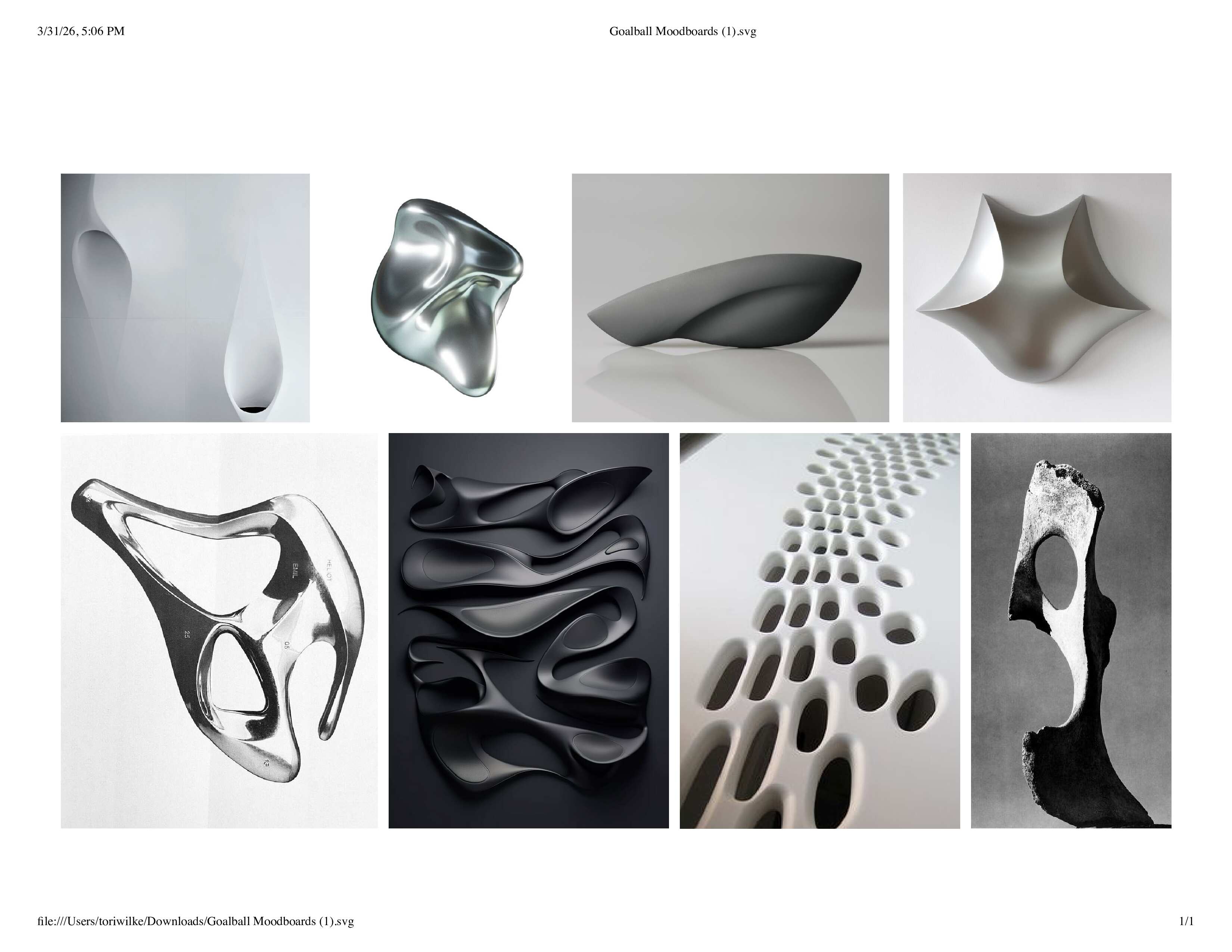 Form exploration moodboard