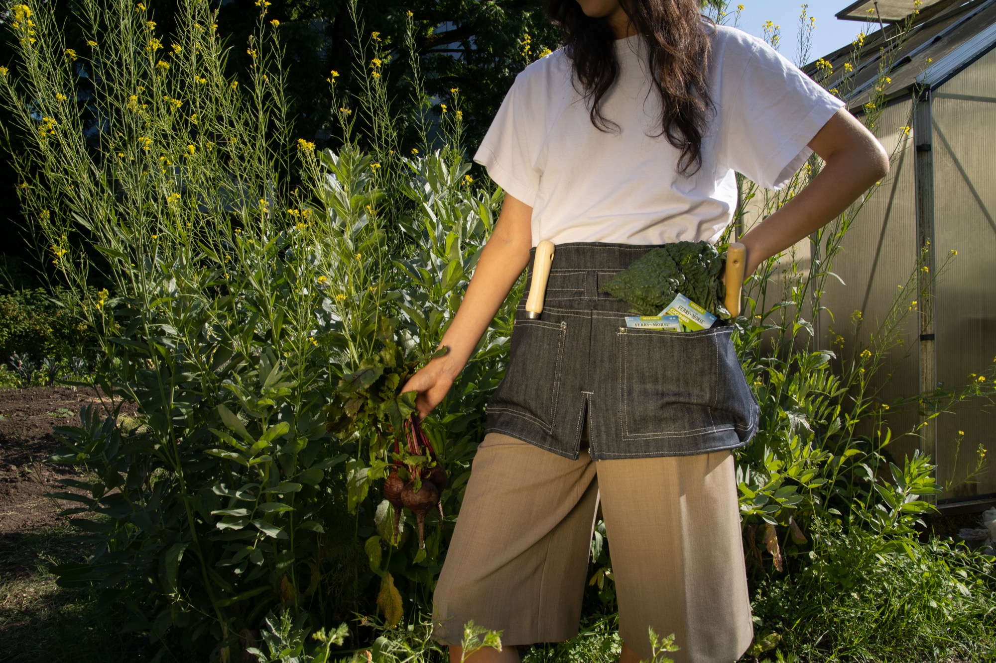 Apron pocket detail with tools