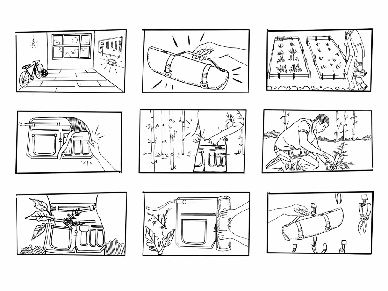 Storyboard — garden use scenarios